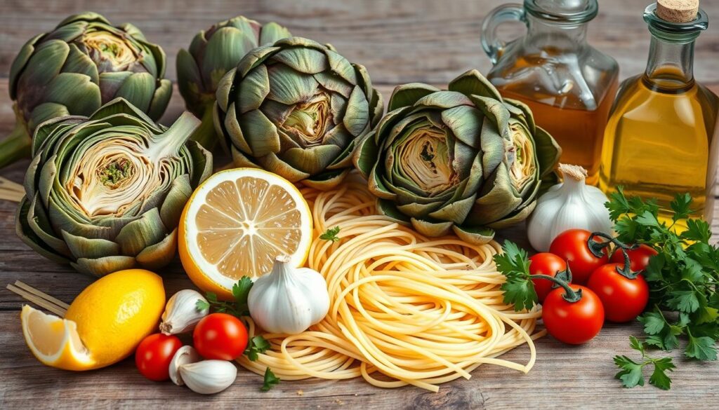 Artichoke Linguine Ingredients