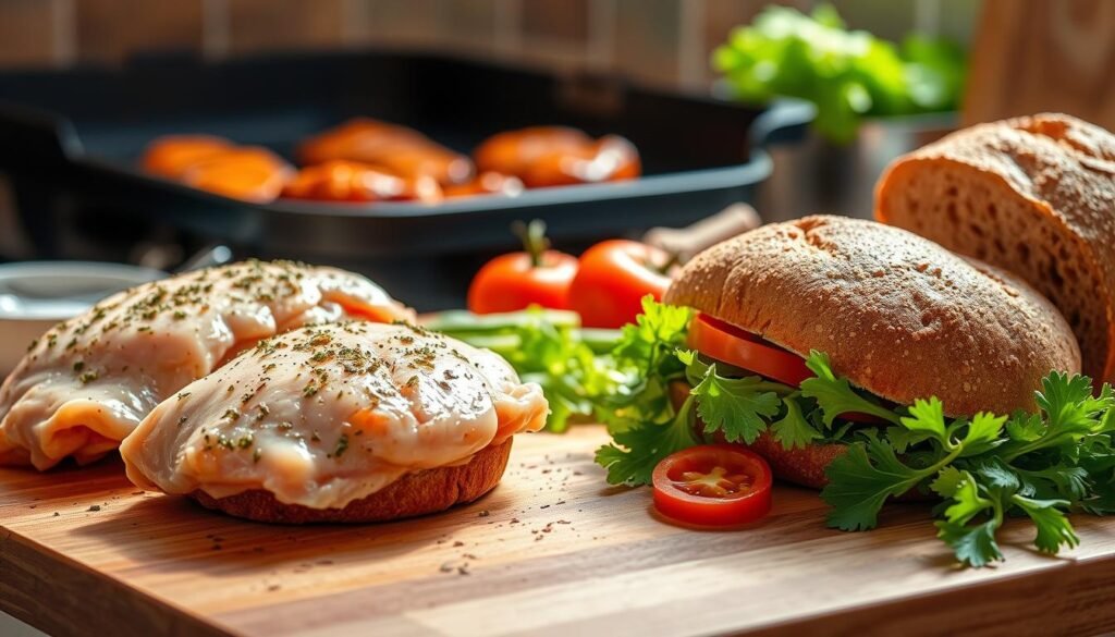 Grilled Chicken Sandwich Preparation