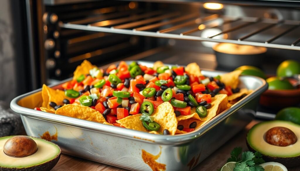 Healthy Nachos Baking Process