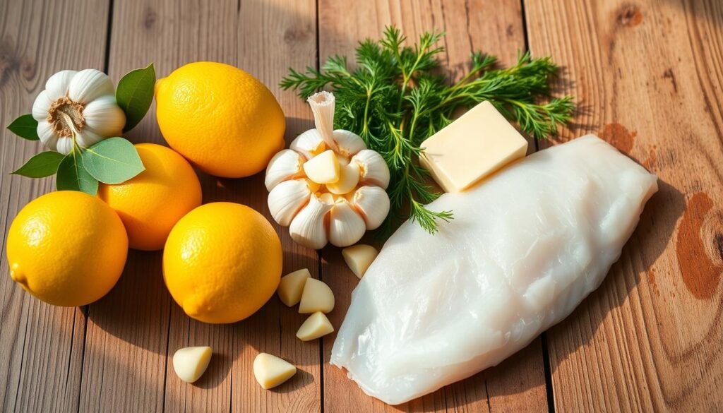 Lemon Garlic Butter Fish Ingredients