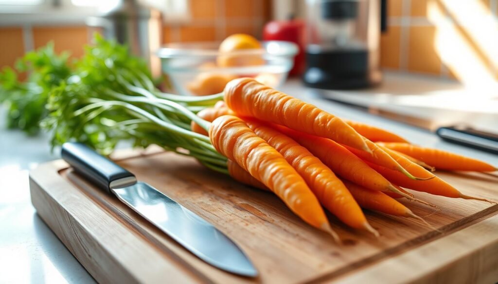 Preparing Carrots for Fresh Juice