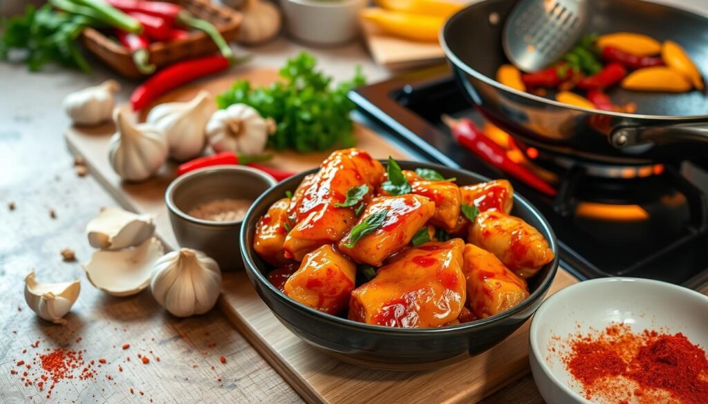 Spicy Asian Chicken Preparation