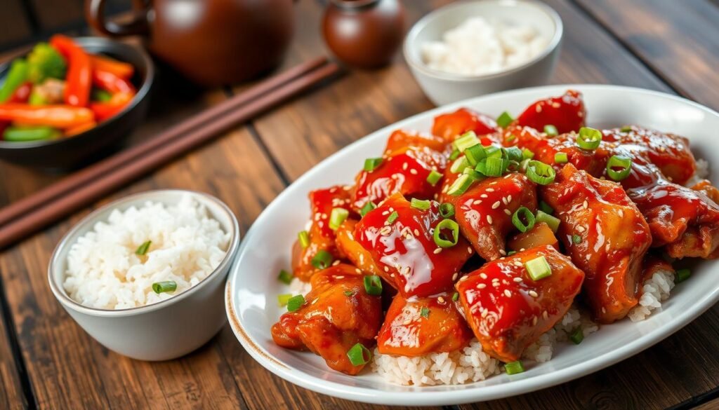 Spicy Asian Chicken Presentation