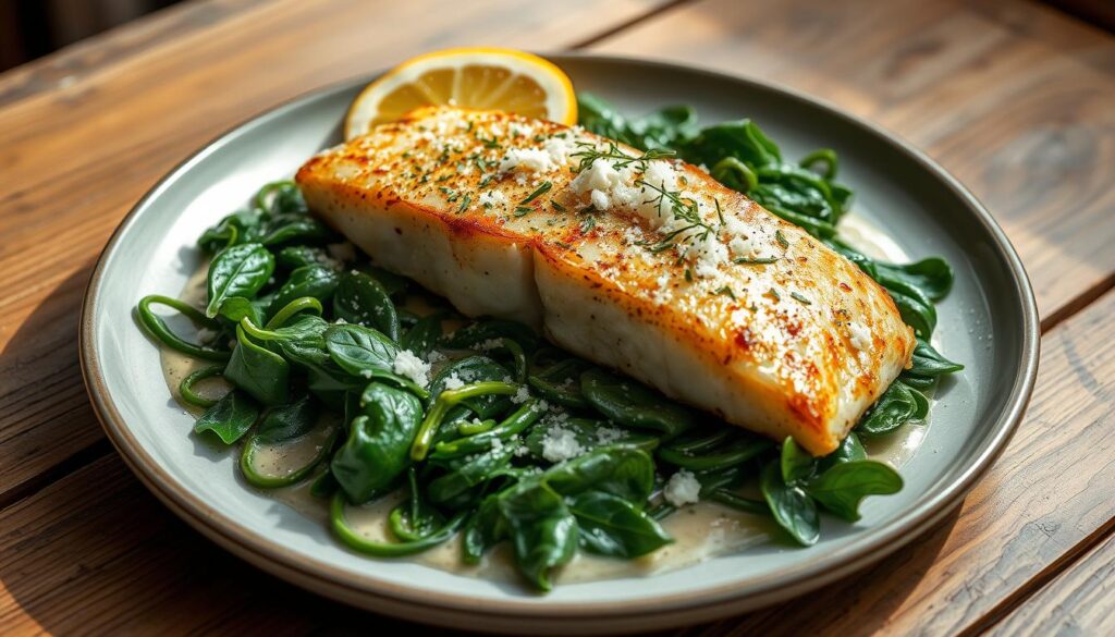 Tilapia Florentine Dish