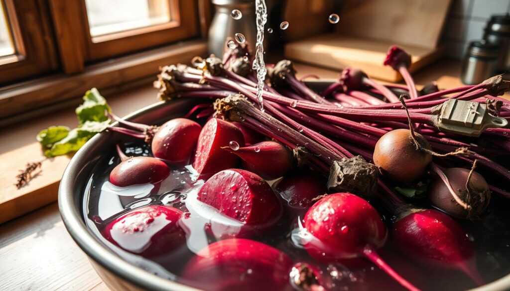 Washing Beets for Homemade Beet Juice