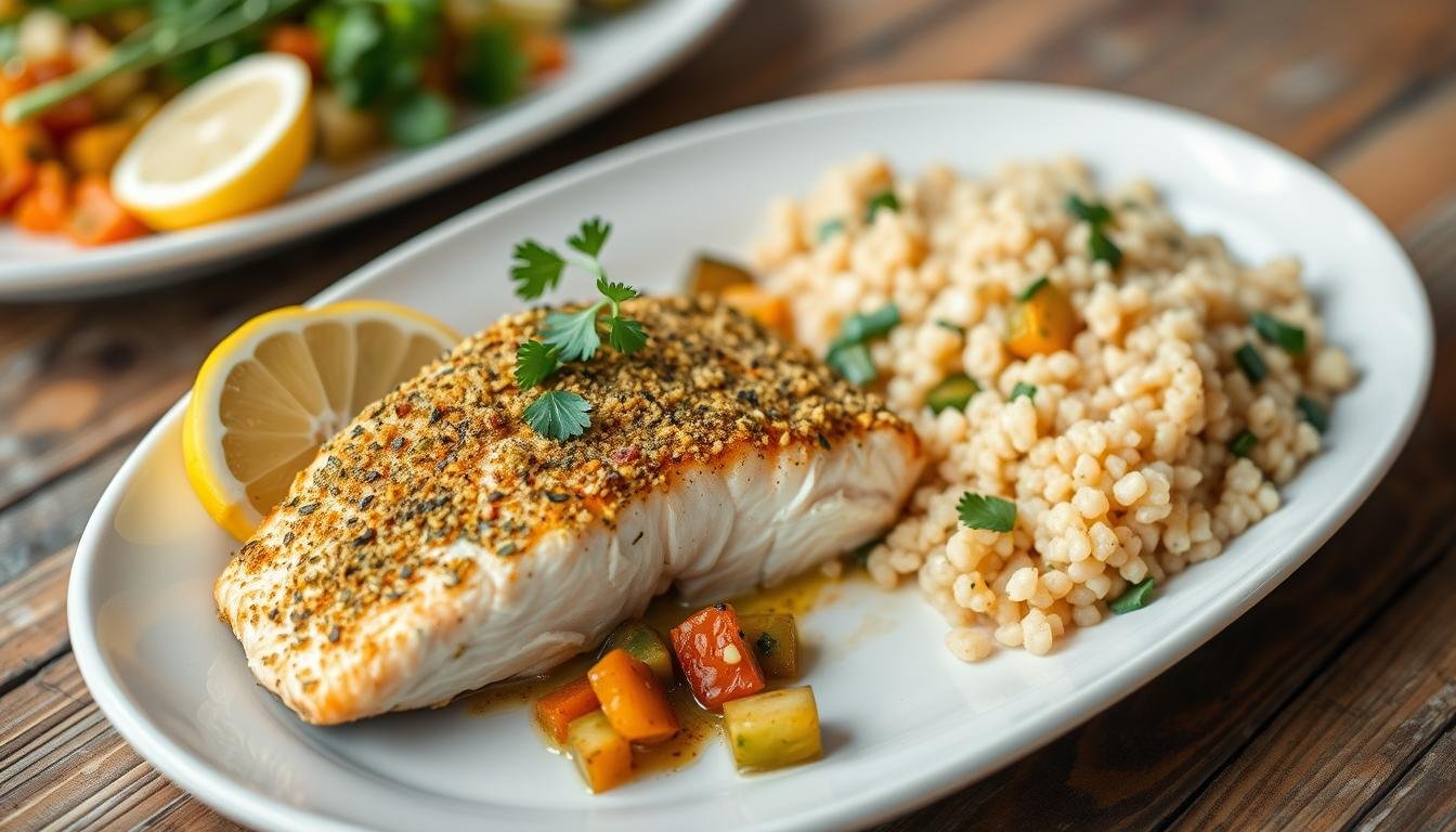 baked salmon with herb crust