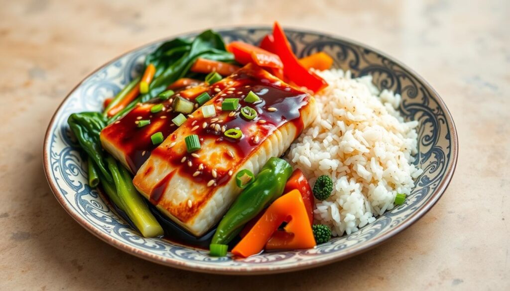 braised halibut recipes asian