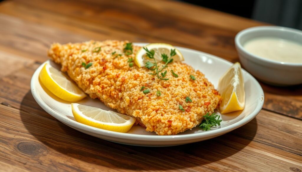 crispy panko-crusted fish