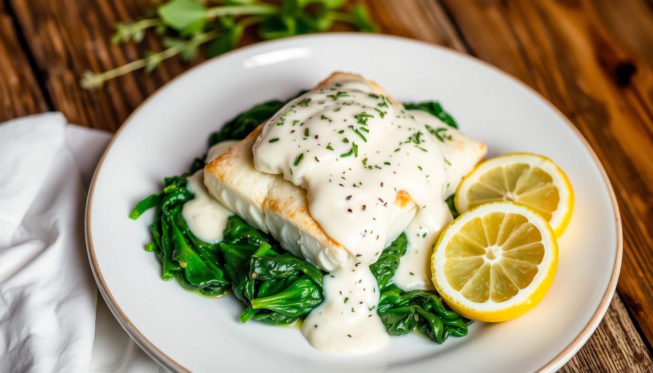 how to cook flounder florentine with spinach