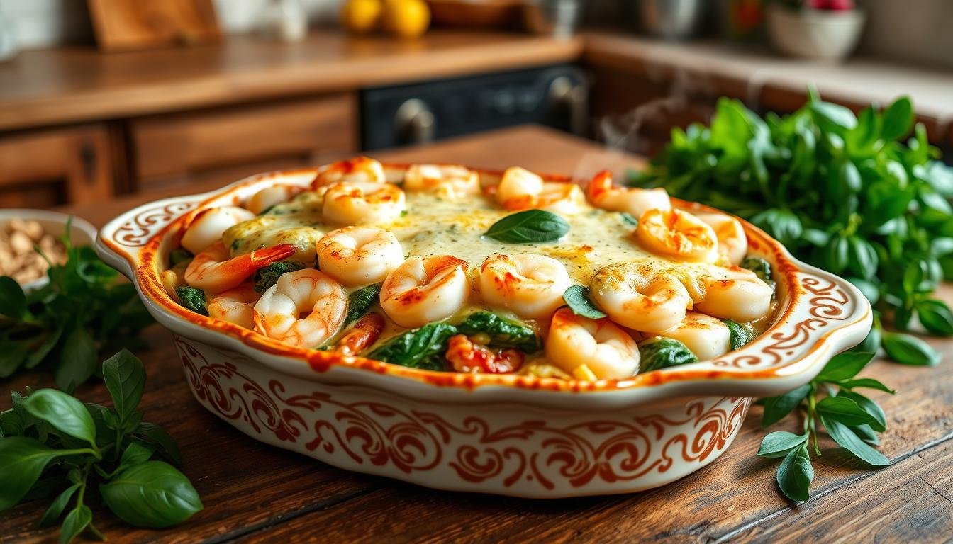 seafood florentine casserole