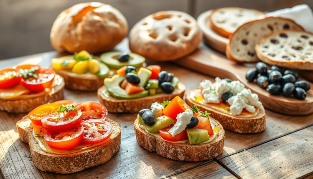 Mediterranean Breakfast Toast Varieties